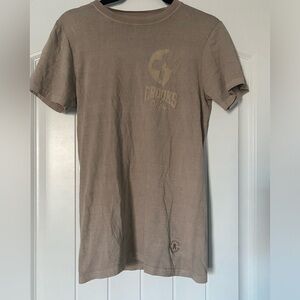 Crooks & Castles Mens Casual Tan Short Sleeve Logo T-Shirt 100% Cotton- Size XS